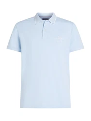 TOMMY HILFIGER Poloshirt hellblau/weiß