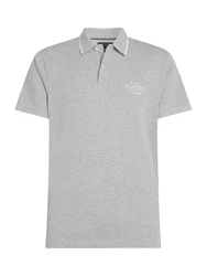 TOMMY HILFIGER Poloshirt hellgrau/weiß