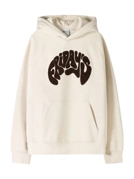 Sweatshirt ecru / dunkelbraun