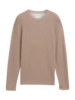 TOM TAILOR Strickpullover hellbraun