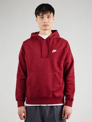 Nike Sportswear Sweatshirt 'Club Fleece' rubinrot/weiß