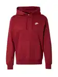 Nike Sportswear Sweatshirt 'Club Fleece' rubinrot/weiß