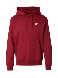 Nike Sportswear Sweatshirt 'Club Fleece' rubinrot/weiß