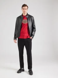 BOSS T-Shirt 'C-Taut 10' braun/hellbraun/rot