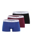 Tommy Hilfiger Underwear Trunk 3P TRUNK mit Logoschriftzug blau/burgunder/schwarz