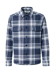 DRYKORN Hemd 'GUNRAY' navy/hellblau/offwhite