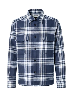 DRYKORN Hemd 'GUNRAY' navy/hellblau/offwhite