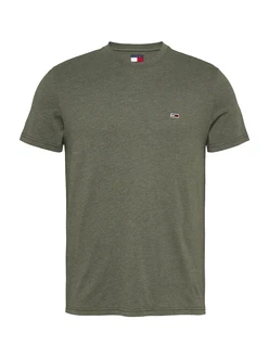 Tommy Jeans T-Shirt 'JASPE' Dunkelgrün/Khaki