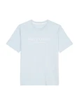 Marc O'Polo T-Shirt mit Label-Print vorne pastellblau/weiß