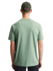 Marc O'Polo T-Shirt mit Label-Print vorne pastellgrün/weiß