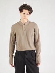 BOSS Poloshirt 'Plisy' dunkelbeige