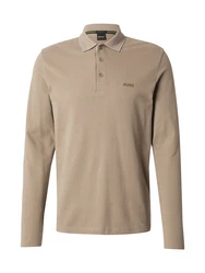 BOSS Poloshirt 'Plisy' dunkelbeige