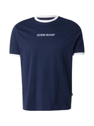 GUESS JEANS T-Shirt marine/weiß