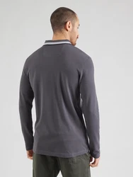 BOSS Poloshirt 'Plisy' dunkelgrau/wei