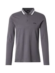 BOSS Poloshirt 'Plisy' dunkelgrau/wei