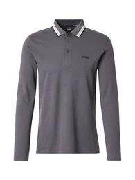 Poloshirt 'Plisy' dunkelgrau / wei