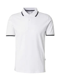 Poloshirt 'SLHATLAS' beige / navy / wei