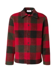 Jacke 'Jermaine' dunkelgrn / rot / dunkelrot