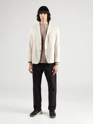 BOSS Langarmshirt Tee Long mit Rundhalsausschnitt dunkelbeige/schwarz