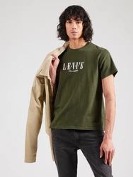 LEVI'S T-Shirt dunkelgrn/wei