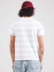 LEVI'S T-Shirt Original Housemark Tee grau/dunkelrot/weiß