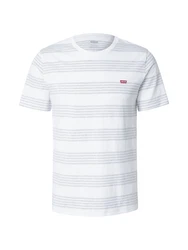 LEVI'S T-Shirt Original Housemark Tee grau/dunkelrot/weiß