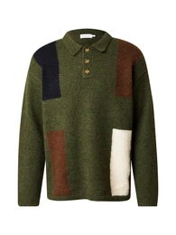 Pullover braun / khaki / schwarz / wei
