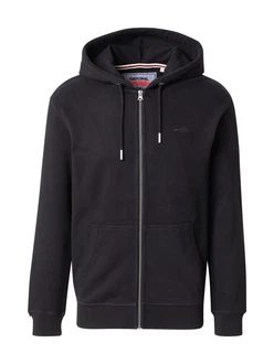 Superdry Sweatjacke Essential Logo Zip Hoodie schwarz