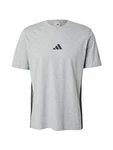 ADIDAS SPORTSWEAR Funktionsshirt 3S SJ graumeliert/weiß ADIDAS SPORTSWEAR Funktionsshirt 3S SJ graumeliert/weiß