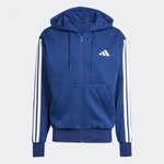 adidas Sportswear Sweatshirt 3S FL FZ HD blau/weiß adidas Sportswear Sweatshirt 3S FL FZ HD blau/weiß