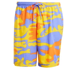 Badeshorts taubenblau / dunkelgelb / dunkelorange