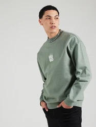 HUGO Sweatshirt Durungu smaragd/weiß