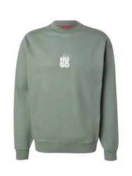 HUGO Sweatshirt Durungu smaragd/weiß