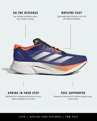 ADIDAS PERFORMANCE Laufschuh Adizero Boston 12 navy / orange / schwarz / weiß