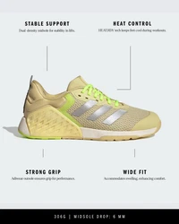 ADIDAS PERFORMANCE Sportschuh 'Dropset 3' honig/neongrn/silber