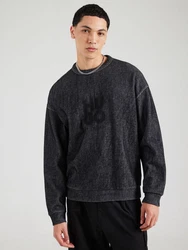HUGO Sweatshirt Dinkam hellgrau/schwarz