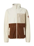 Iriedaily Fleecejacke 'Auf Deck' ecru/dunkelbeige/braun