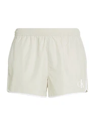 Calvin Klein Swimwear Badeshorts greige / weiß