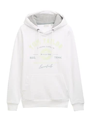 TOM TAILOR Sweatshirt Hoodie mit Print (1043292) Weiß/Creme/Grau/Silber/Gelb/Lila