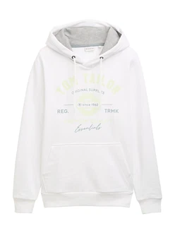 TOM TAILOR Sweatshirt Hoodie mit Print (1043292) Weiß/Creme/Grau/Silber/Gelb/Lila
