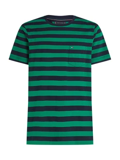 TOMMY HILFIGER T-Shirt 'Essential' dunkelblau / jade TOMMY HILFIGER T-Shirt 'Essential' dunkelblau / jade