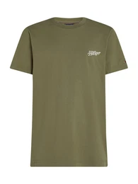 T-Shirt 'SUMMER PHOTO' dunkelbeige / blau / hellblau / oliv