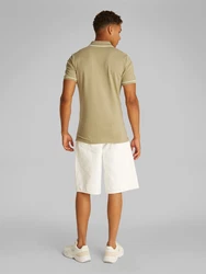 Calvin Klein Jeans Poloshirt hellbraun/weiß
