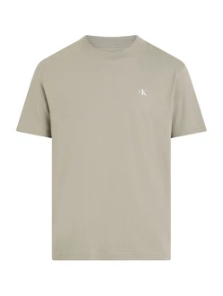 Calvin Klein Jeans T-Shirt taupe/weiß