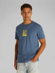 Calvin Klein Jeans T-Shirt rauchblau/gelb