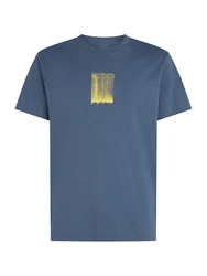 Calvin Klein Jeans T-Shirt rauchblau/gelb
