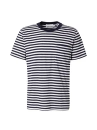 T-Shirt 'MAARKOS' (GOTS) marine / wei