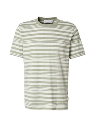 T-Shirt 'MAARKOS' (GOTS) pastellgrn / wei