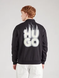 HUGO Sweatshirt Durungu hellgrau/schwarz/offwhite