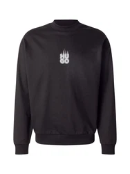 HUGO Sweatshirt Durungu hellgrau/schwarz/offwhite